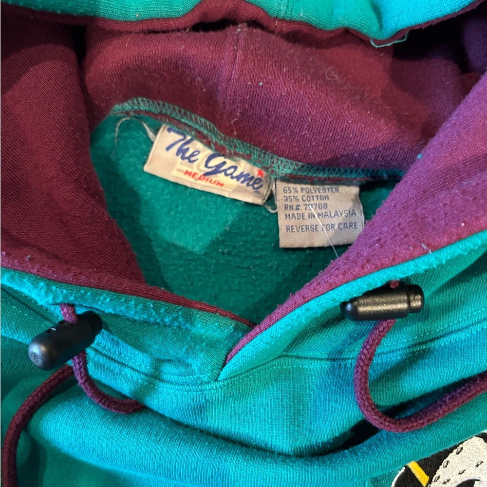 Vintage 90s Anaheim Mighty Ducks The Game Hoodie - Picture 4 of 7